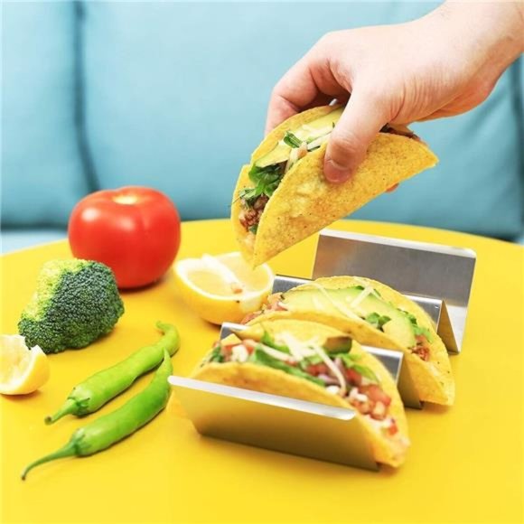 8 Pack Stainless‎ Steel Taco Holder Stand - Picture 4 of 7